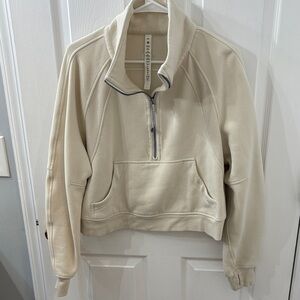 lululemon athletica Cream Half-Zip Sweatshirt